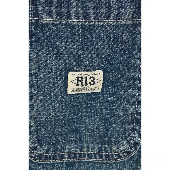 💕 R13 Debbie short sleeve coverall in Windsor blue size S JLo jumpsuit onesie - Picture 8 of 13